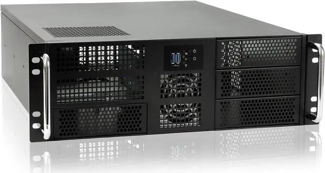 3u Rackmount Server Chassis EATX/ATX/MATX with 4x5.25 + 6x3.5 Support ATX PSU with Either top or Side Cooling