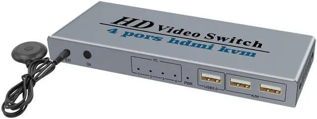 4 IN 1 Out 4K 30Hz HDMI KVM Switch 4 Ports HDMI Switcher Splitter for Sharing Monitor Keyboard Mouse U-disk