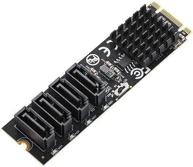 4 port RAID SATA III 6Gbp/s to M.2 B+M Key Adapter PCI-e 3.0 x2 bandwith