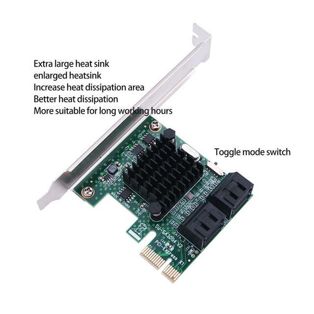 4 Port Sata 6Gbps PCI Express Controller Card PCI-E 1X To Sata III Adapter/Converter PCIe Riser Expansion Adapter Board