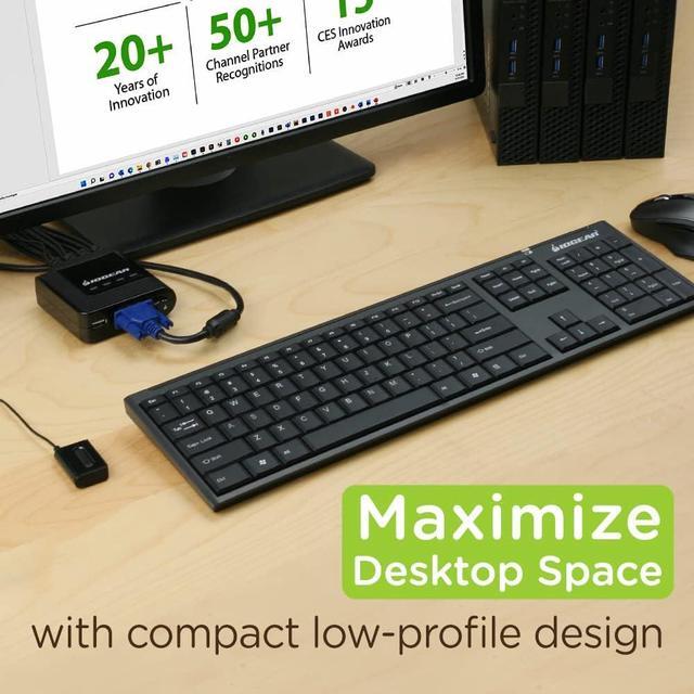 4-Port USB KVM Switch With Cables And Remote GCS24U Black
