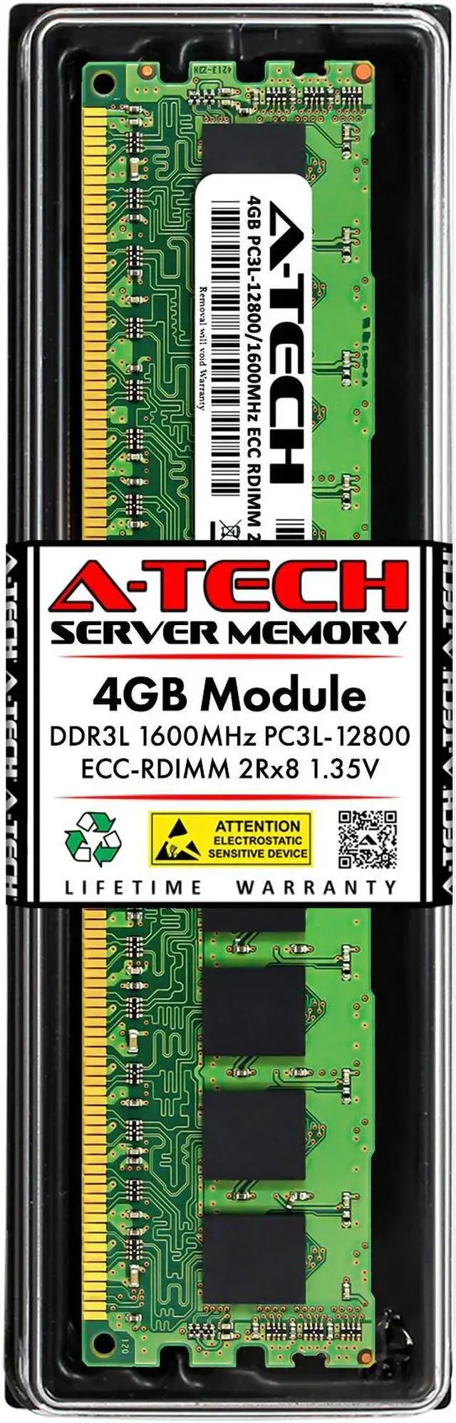 4GB RAM Replacement for Dell A6994474 DDR3 1600MHz PC3L-12800 ECC RDIMM 2Rx8 Server Memory