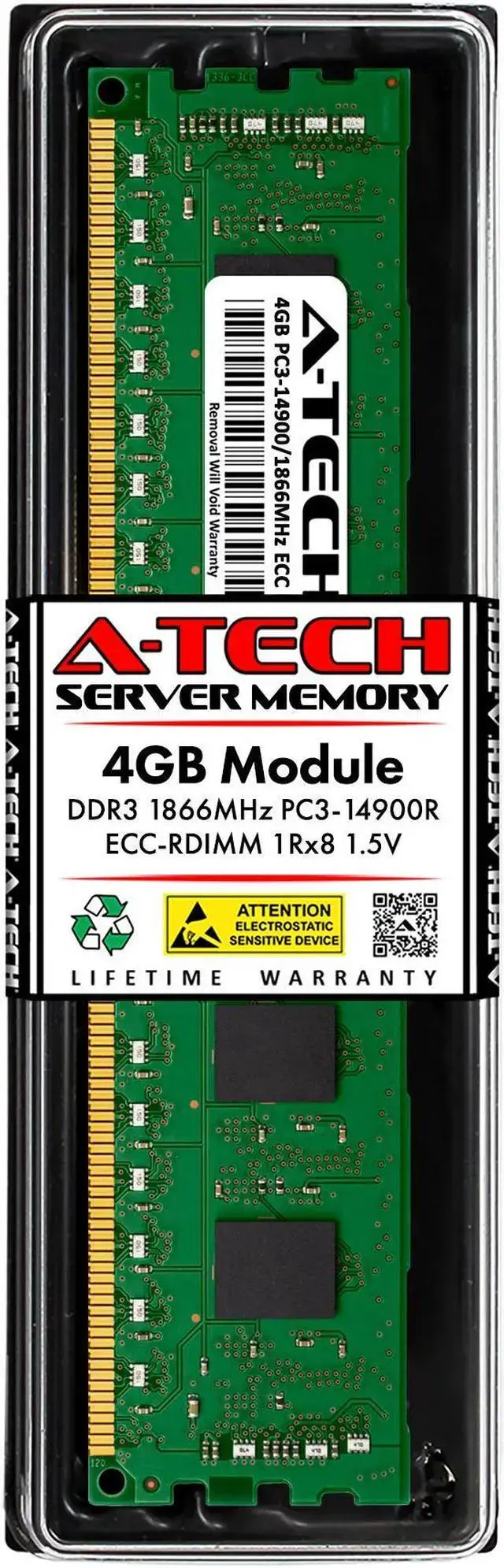 4GB RAM Replacement for Micron MT9JSF51272PZ-1G9 MT9JSF51272PZ-1G9E2 DDR3 1866MHz PC3-14900 ECC RDIMM 1Rx8 Server Memory