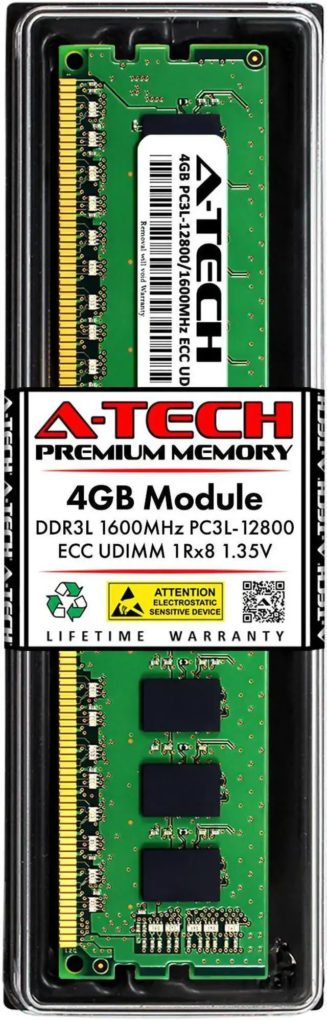 4GB RAM Replacement for Samsung M391B5173EB0-YK0 M391B5173QH0-YK0 DDR3 1600MHz PC3L-12800 ECC UDIMM 1Rx8 Server Memory