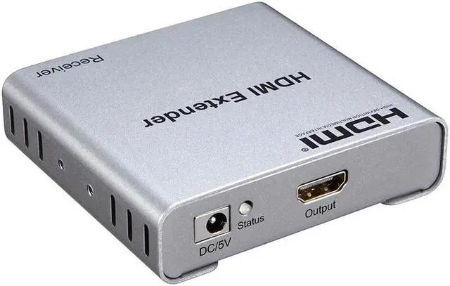4K 100M HDMI Extender with Local Loop out over CAT5E/6 RJ45 Ethernet Cable HDMI to Rj45 Transmitter for Laptop PC To TV Monitor(UK Plug)