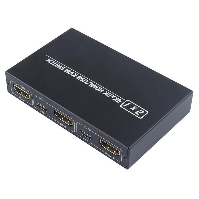 4K 30HZ USB HDMI KVM Switcher USB 2.0 Switch Splitter For 2 PC Sharing 4 Keyboard Mouse Printer Plug And Play