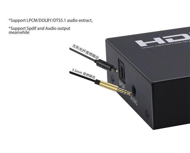 4K 60Hz 1080 2x4 Switcher Splitter HDMI-Compatible Video Adapter SPDIF 3.5mm Audio 2 In 4 Out For Mi Box XBOX One X PS4 PC To TV(With EU Plug)