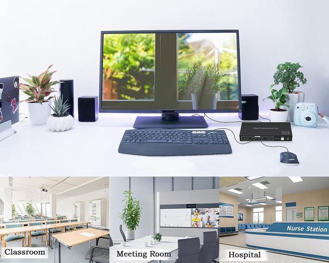 4K 60Hz HDMI USB Switch KVM Switcher Fo 2 PCs 1 Monitor 2 In 1 Out HDMI KVM Switcher Keyboard Mouse Printer Selector Switching For Desktop Computer Shared USB B 2 In 4 Out USB HUB Manual Switching
