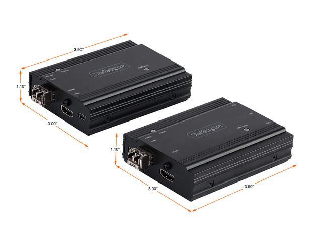 4K HDMI KVM Extender Over Fiber HDMI Video & USB Over Fiber Up To 984ft/300m (MultiMode) 10G MMF SFP+ Modules Remote KVM Switch/Console Extender KVM Extension Kit (TX/RX) - Transmitter & Receiver