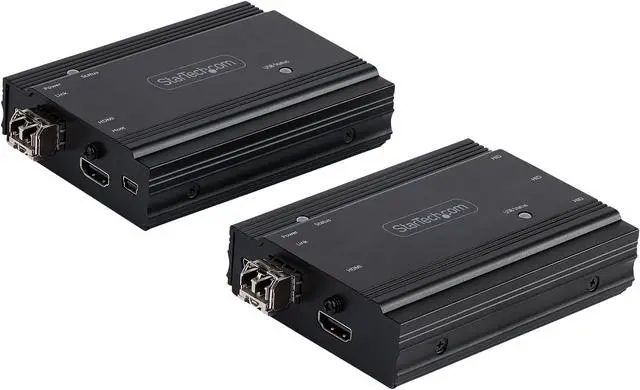 4K HDMI KVM Extender over Fiber HDMI Video & USB over Fiber up to 984ft/300m (MultiMode) 10G MMF SFP+ modules Remote KVM Switch/Console Extender KVM Extension Kit (TX/RX) - Transmitter & Receiver