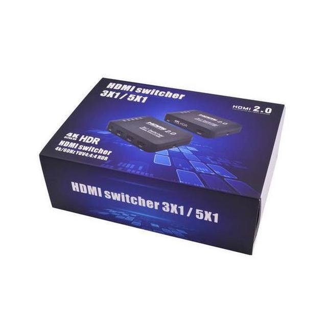 4K HDMI2.0 Switcher HDMI Three-in One-out HDMI3X1 Switcher IR Remote Control Switcher