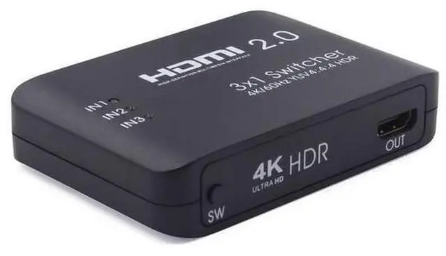 4K HDMI2.0 switcher HDMI three-in one-out HDMI3X1 switcher IR remote control switcher