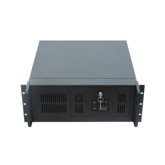 4U Black Industrial Control Chassis 8 3.5" Hard Disk Positions Support 12"×9.6" And Below Size Motherboards Support 2 Front USB Ports Standard PS2 Power Supply Position Empty Chassis