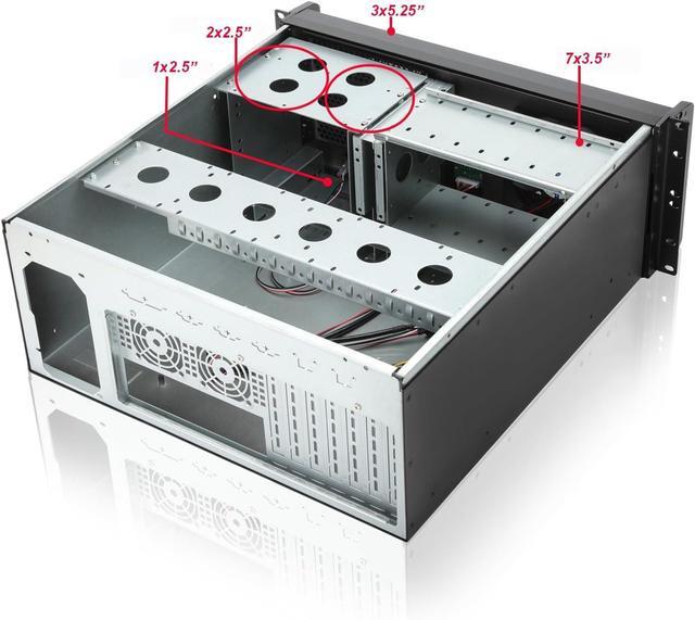 4U Rackmount Server Chassis With 3x5.25 Front Bays+7x3.5 +3x2.5 Drive Bays