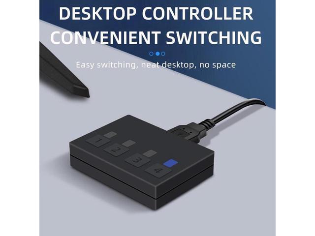 4x1 HDMI KVM Switch 4 Port 8K 60Hz 4K 120Hz HDMI USB KVM HDMI Switch Share 4 Computers With One Monitor One-Button Swapping 4 In 1 Out KVM Switcher For PC Laptop With 4 USB Cables 1 Power Cable
