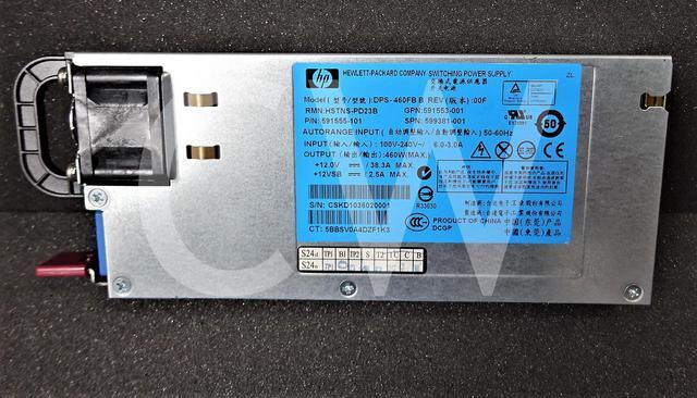 599381-001 591553-001 593188-B21 HP G6/G7 460W Server POWER SUPPLY DPS-460FB