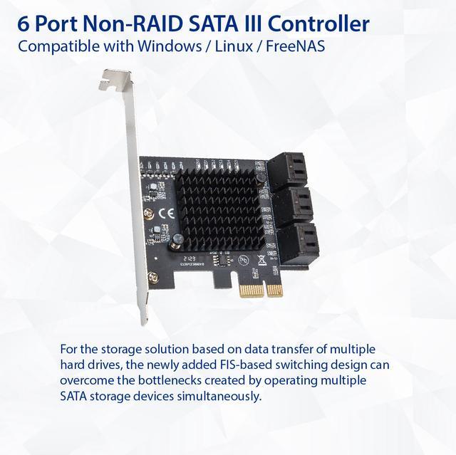 6 Port SATA III To PCIe 3.0 X1 NON-RAID Expansion Card