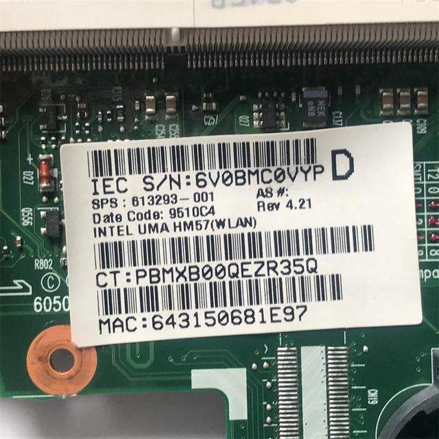 613293-001 For H-P 6450B 6550B Laptop Motherboard Fit For H-P 6455B 6555B 613397-001 6050A2326601 Mainboard