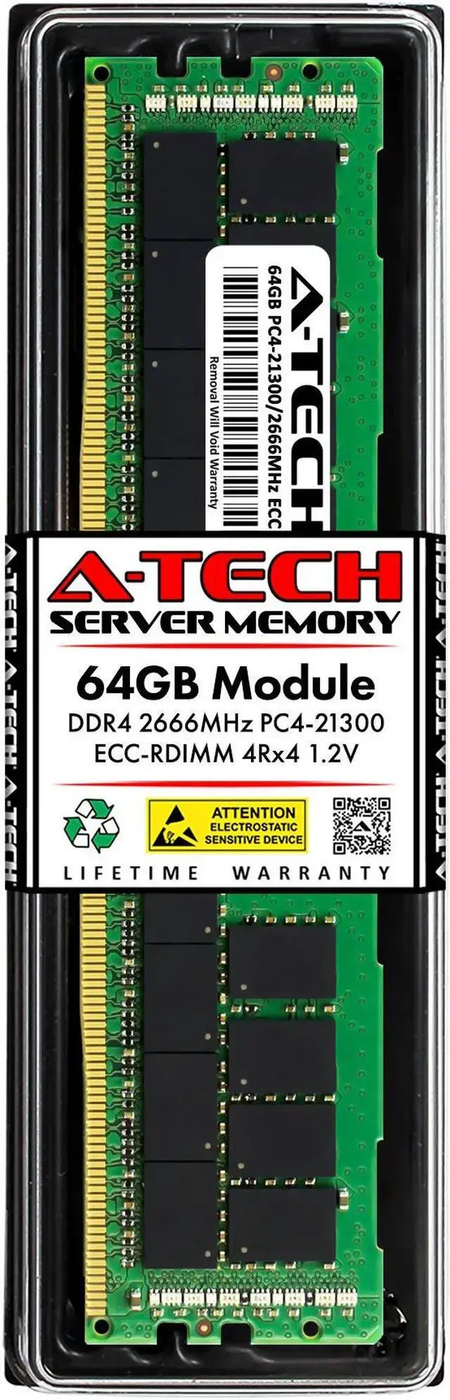 64GB RAM Replacement for Dell 370-AETB A9810569 DDR4 2666MHz PC4-21300 ECC RDIMM 2S2Rx4 (4Rx4 3DS/TSV) Server Memory