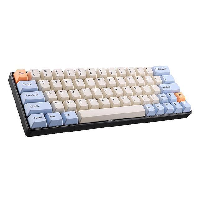 67 Key Milky Blue Keycap Set OEM Profile PBT Sublimation Keycaps For Mechanical Keyboards