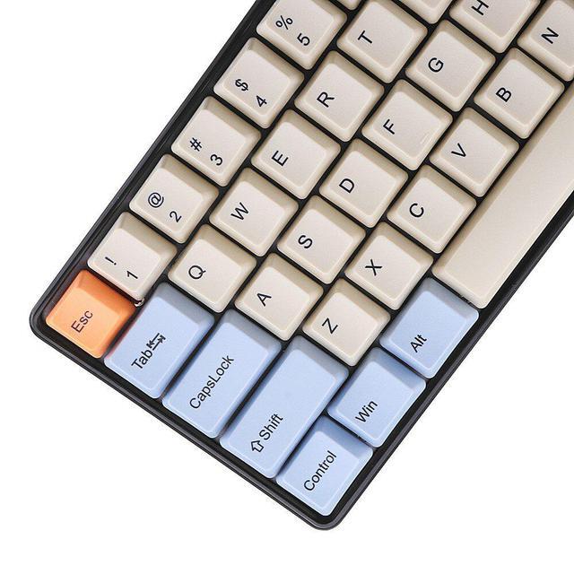 67 Key Milky Blue Keycap Set OEM Profile PBT Sublimation Keycaps For Mechanical Keyboards