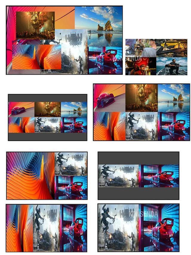 6x1 HDMI KVM Multi Viewer 6 In 1 Out Video Multi Viewer With KVM Switcher Support USB Mouse Keyboard With PIP Zoom In Out Rotate