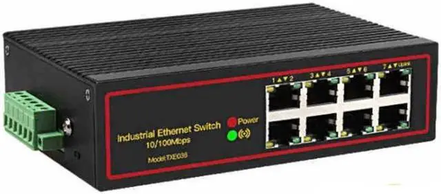 8-port Industrial Lan Switch Loop Alarm Din Rail Type 100M Ethernet Dropship