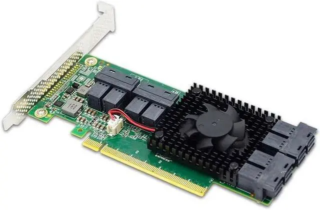 8 Port U.2 to PCI Express x16 SFF-8639 NVMe SSD Adapter with SFF-8643 Mini-SAS HD 36 Pin Connector and PLX8749 chipset for Servers