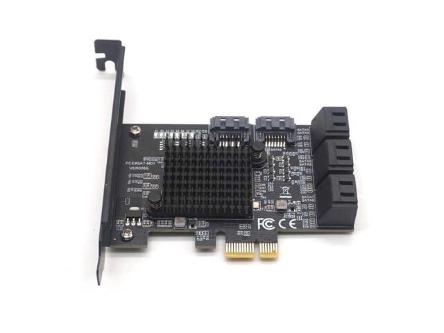 8 Ports SATA 3.0 To PCIe Expansion Card PCI Express 8 SATA Adapter 8 Port SATA 3 Converter With Heat Sink 88SE9215 Chip For HDD