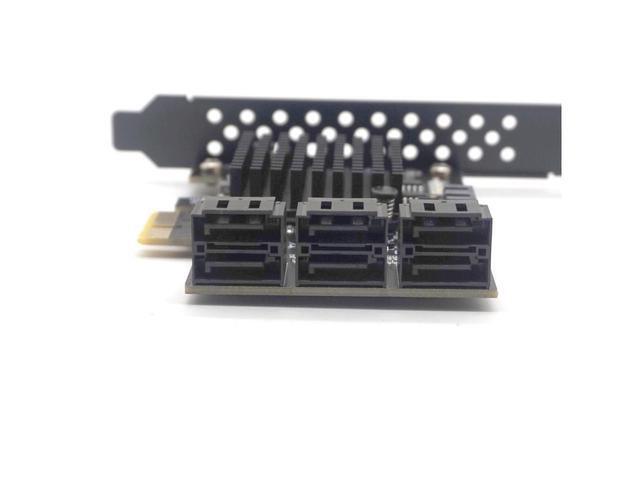 8 Ports SATA 3.0 To PCIe Expansion Card PCI Express 8 SATA Adapter 8 Port SATA 3 Converter With Heat Sink 88SE9215 Chip For HDD
