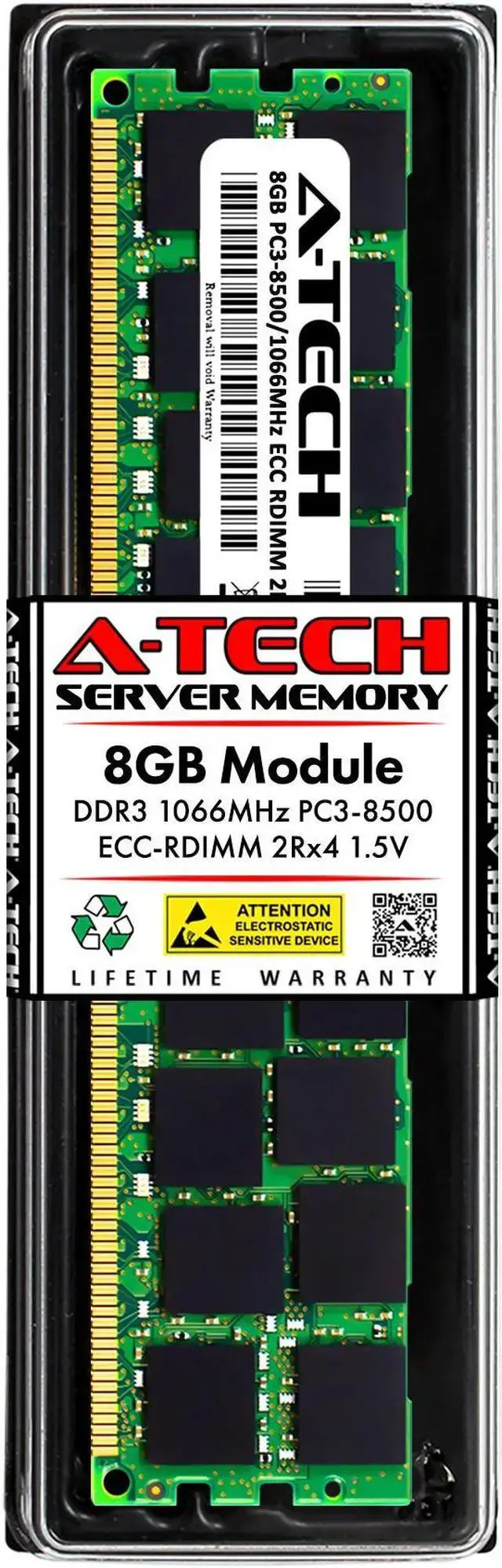 8GB RAM Replacement for HP 500206-071 500664-B21 516423-B21 516423-S21 519201-001 DDR3 1066MHz PC3-8500 ECC RDIMM 2Rx4 Server Memory