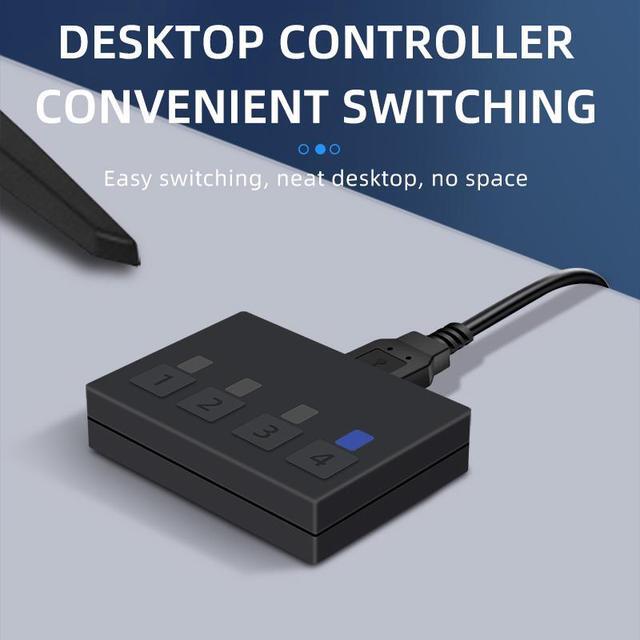 8K 60HZ / 4K 120HZ USB HDMI KVM Switch 4 In 1 Out USB HDMI KVM Switcher For Mouse Keyboard Sharing For PC Laptop Win7 Win10 MAC