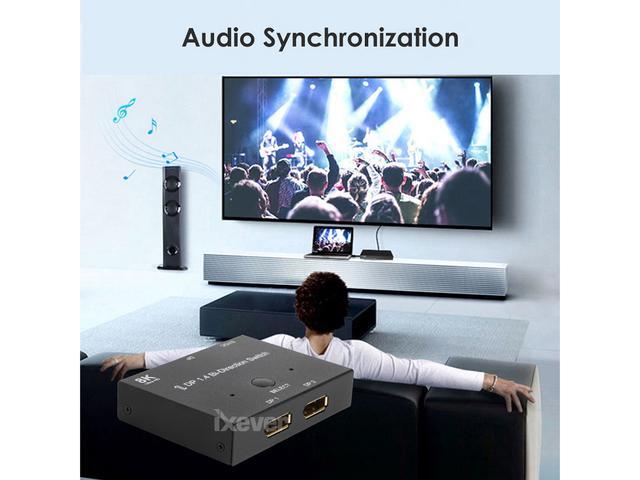 8K DisplayPort 1.4 Switch IXever DP DisplayPort 1.4 Bi-Direction Switch Splitter 1X2 Or 2x1 DP 1.4 KVM 8K 60Hz 4K 120Hz For Multiple Source And Displays Switcher