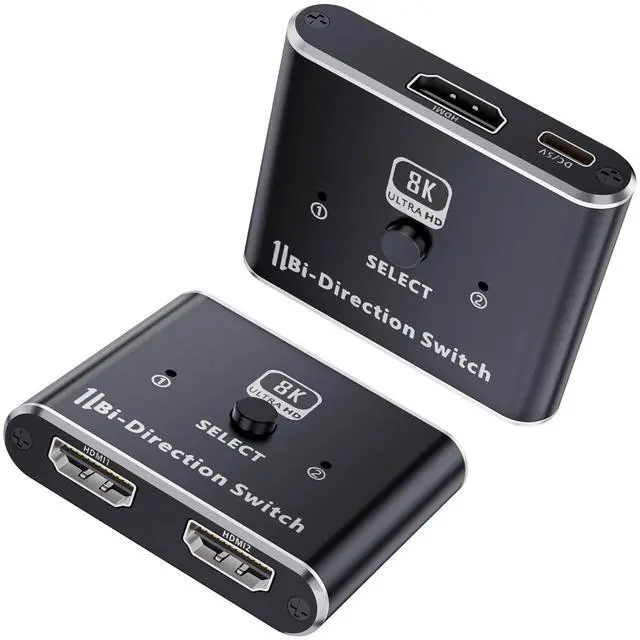 8K HDMI Switch Vszerda Bidirectional HDMI Switch 2 in 1out /1 in 2 Out Support 4K 120Hz 8K 60Hz for PS5/4/3 Nintendo Switch Xbox hdmi TV
