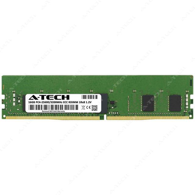A-Tech 16GB 1Rx8 PC4-25600R DDR4 3200 MHz ECC RDIMM Registered DIMM 288-Pin Single Rank X8 Server & Workstation RAM Memory Upgrade Module