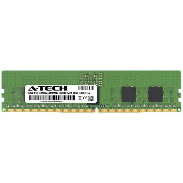 A-Tech 16GB 1Rx8 PC5-38400R DDR5 4800 MHz EC8 RDIMM ECC Registered DIMM 288-Pin Single Rank X8 Server & Workstation RAM Memory Upgrade Module