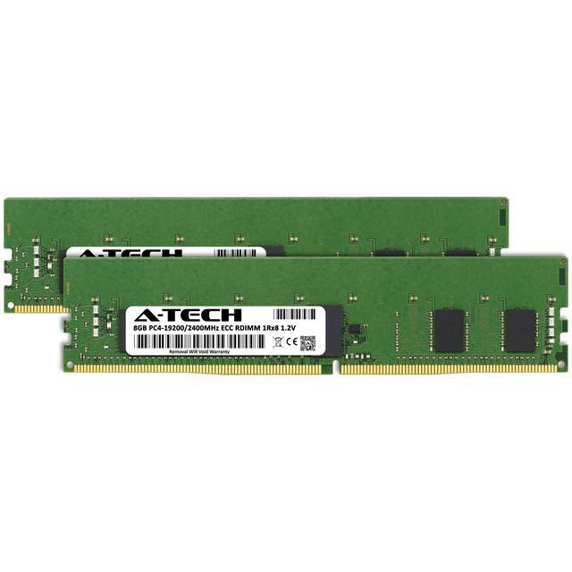 A-Tech 16GB (2x8GB) 1Rx8 PC4-19200R DDR4 2400 MHz ECC RDIMM Registered DIMM 288-Pin Single Rank X8 Server & Workstation RAM Memory Upgrade Kit