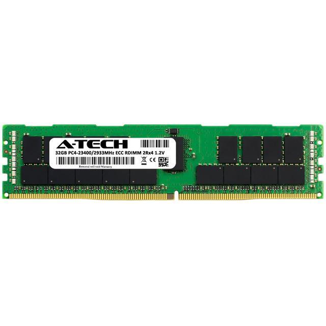 A-Tech 32GB 2Rx4 PC4-23400 DDR4 2933 ECC REG RDIMM Registered DIMM 288-Pin Dual Rank X4 Server RAM Memory Module
