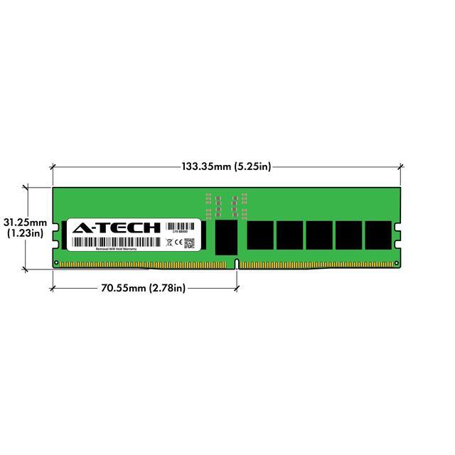 A-Tech 64GB (2x32GB) 2Rx8 PC5-38400R DDR5 4800 MHz EC8 RDIMM ECC Registered DIMM 288-Pin Dual Rank X8 Server & Workstation RAM Memory Upgrade Kit