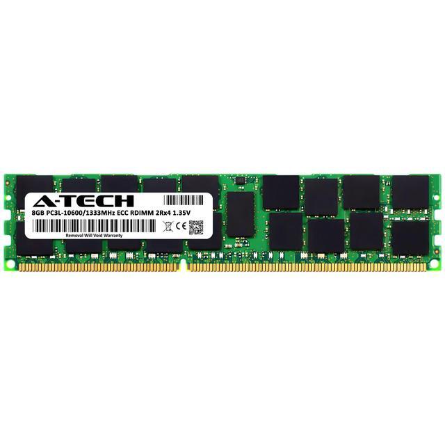 A-Tech 8GB 1Rx4 PC3-12800R DDR3 1600 MHz ECC RDIMM 1.5V Registered DIMM 240-Pin Single Rank X4 Server & Workstation RAM Memory Upgrade Module