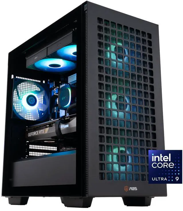 ABS Aeolian-M Aqua Gaming PC - Windows 11 - Intel Core Ultra 9 285K - GeForce RTX 5070 Ti - DLSS 4 - AI-Powered Performance - 32GB DDR5 6400MHz - 2TB M.2 NVMe SSD - AMA285K5070TI3