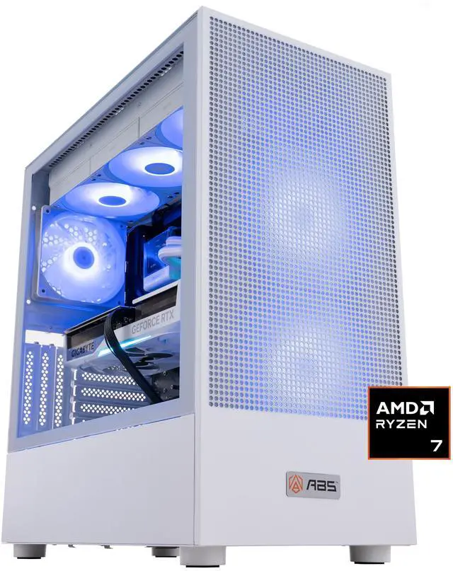 ABS Aeolian Ruby Gaming PC - Windows 11 - AMD Ryzen 7 7800X3D - GeForce RTX 5070 Ti - DLSS 4 - AI-Powered Performance - 32GB DDR5 6000MHz - 2TB M.2 NVMe SSD - AR7800X3D5070TI