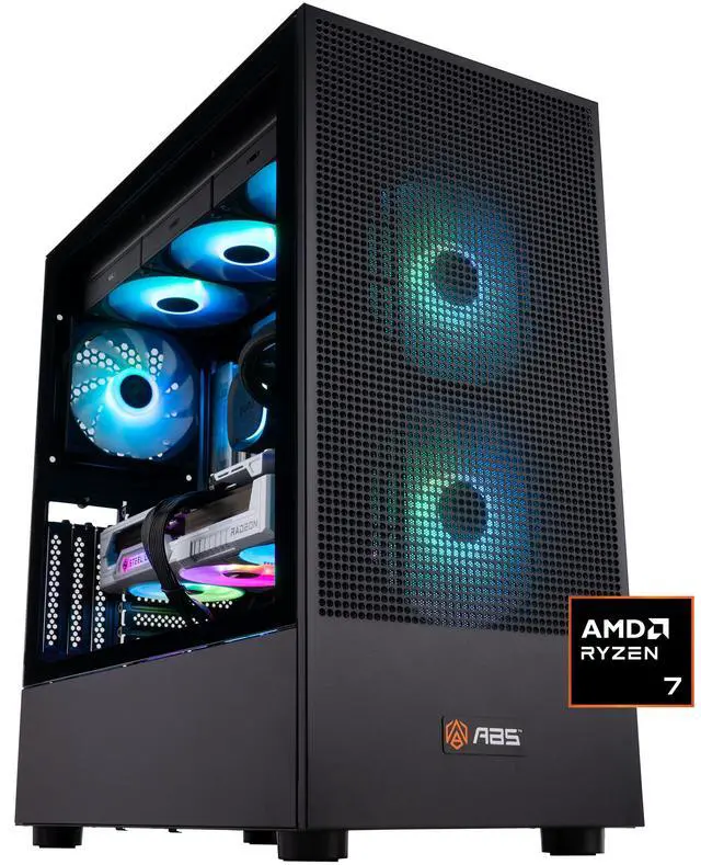 ABS Aeolian Ruby Gaming PC - Windows 11 - AMD Ryzen 7 7800X3D - Radeon RX 9070 XT - 32GB DDR5 6000MHz - 2TB M.2 NVMe SSD - AR7800X3D9070XT