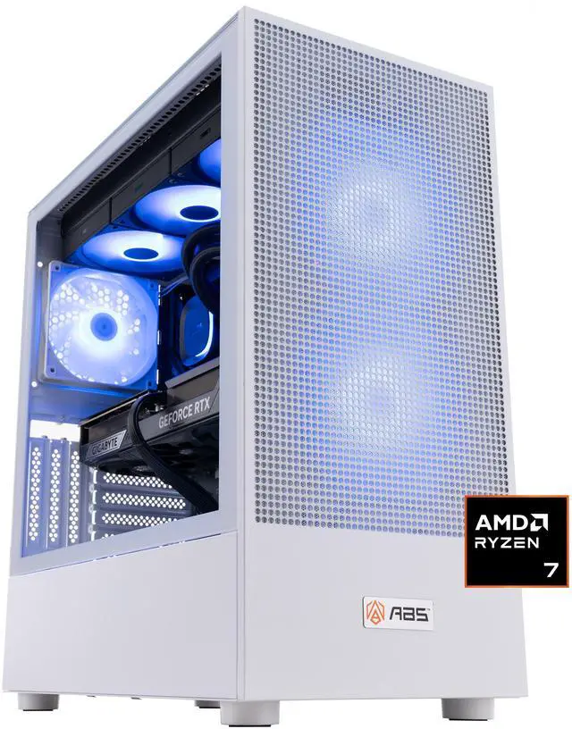 ABS Aeolian Ruby Gaming PC - Windows 11 - AMD Ryzen 7 7800X3D - GeForce RTX 5070 Ti - DLSS 4 - AI-Powered Performance - 32GB DDR5 6000 - 2TB M.2 NVMe SSD - AR7800X3D5070TI2