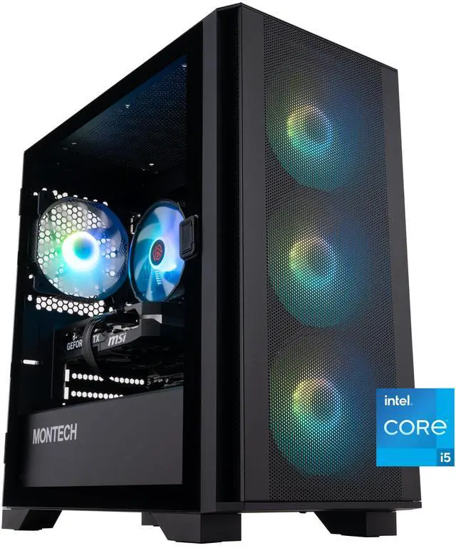 ABS Aquilon Aqua Gaming PC - Windows 11 - Intel Core i5-14400F - GeForce RTX 5060 - DLSS 4 - AI-Powered Performance - 32GB DDR4 3200MHz - 1TB M.2 NVMe SSD - AA14400F5060