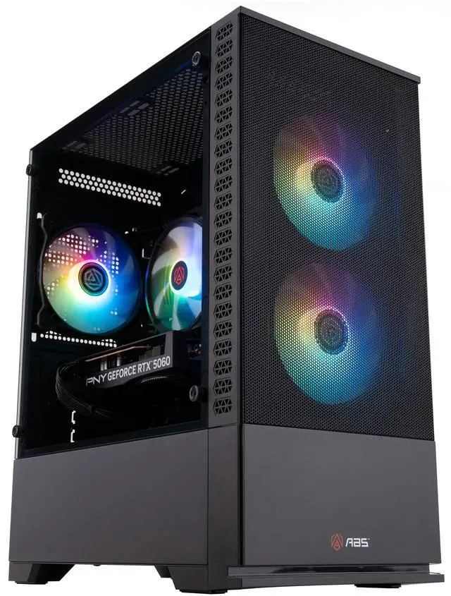 ABS Cyclone Aqua Gaming PC - Windows 11 - Intel Core 5 Processor 120 - GeForce RTX 5060 - DLSS 4 - AI-Powered Performance - 32GB DDR4 3200MHz - 1TB M.2 NVMe SSD - CA120F5060