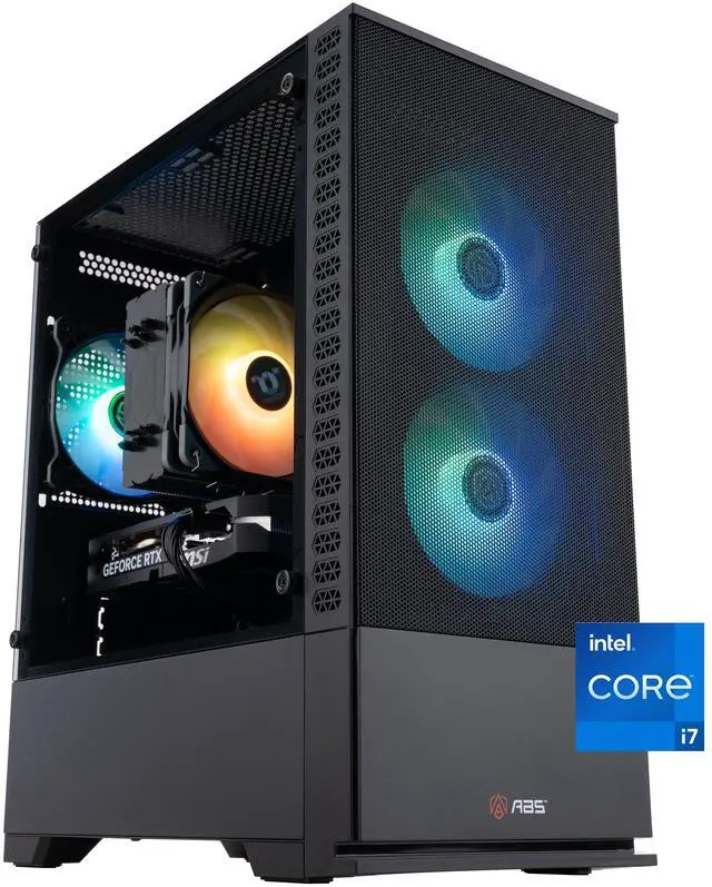 ABS Cyclone Aqua Gaming PC - Windows 11 - Intel Core i7-14700F - GeForce RTX 5060 - DLSS 4 - AI-Powered Performance - 32GB DDR5 6400 - 1TB M.2 NVMe SSD - CA14700F50602