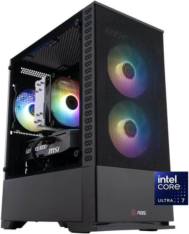 ABS Cyclone Aqua Gaming PC - Windows 11 - Intel Core Ultra 7 265KF - GeForce RTX 5070 - DLSS 4 - AI-Powered Performance - 32GB DDR5 6000MHz - 1TB M.2 NVMe SSD - CA265KF5070
