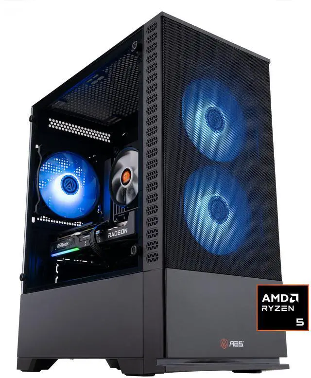 ABS Cyclone Ruby Gaming PC - Windows 11 - AMD Ryzen 5 9600X - Radeon RX 9060 XT - 32GB DDR5 6400 - 1TB M.2 NVMe SSD - CR9600X9060XT16GB3