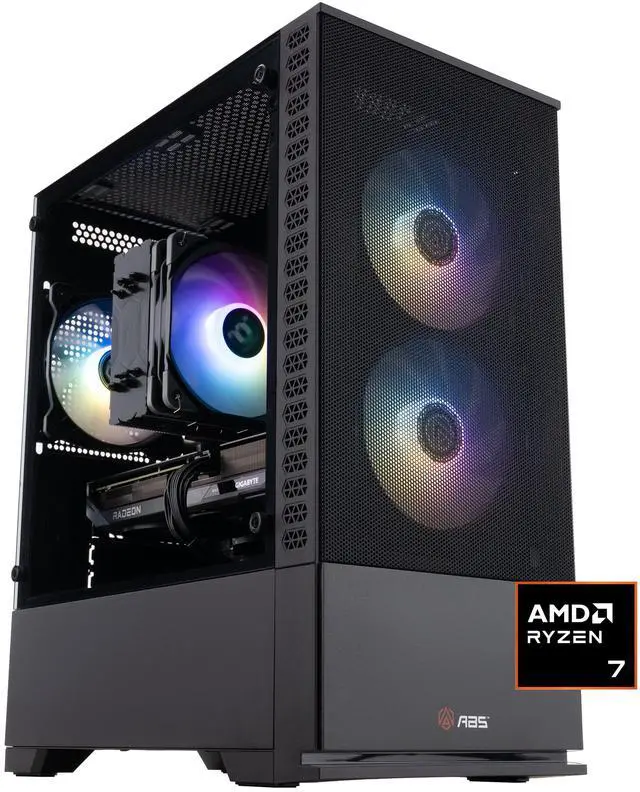 ABS Cyclone Ruby Gaming PC - Windows 11 - AMD Ryzen 7 9700X - Radeon RX 9060 XT - 32GB DDR5 6000 - 1TB M.2 NVMe SSD - CR9700X9060